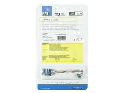 ESU H0 Digital Decoder LokPilot Basic V5.0 DCC 8-pol Stecker NEM 652 59020 neu - Bild 1 von 2