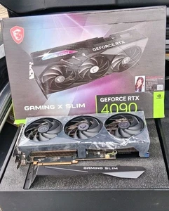 MSI Geforce RTX 4090 GAMING X SLIM no  Core, No VRAM With Box used parts only  - Picture 1 of 9