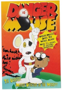 Brian Trueman. Voice Actor And Writer. Cosgrove Hall. Signed Danger Mouse Flyer - Picture 1 of 2