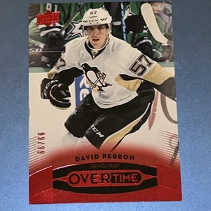 DAVID PERRON #99 Of 99 RED 2015-16 UD Overtime Free Comb Ship - Imagen 1 de 2