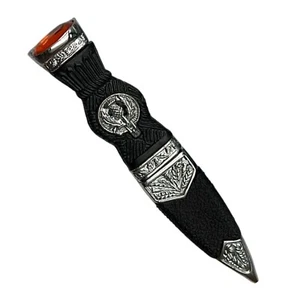 Maniquí Kilt Safety Sgian Dubh - Montaje de peltre, cardo, tapa de piedra marrón - Imagen 1 de 2