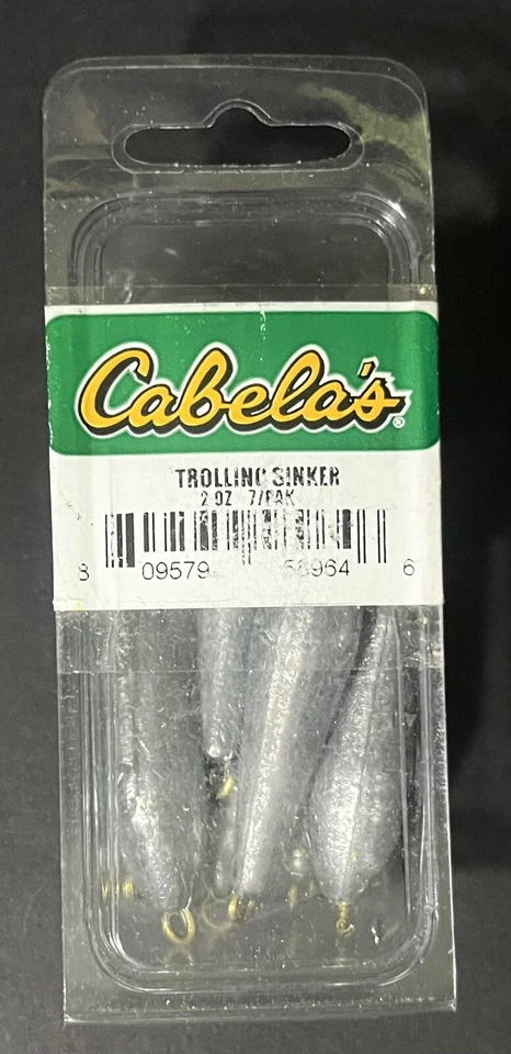 7 Cabela’s 2 OZ Trolling Sinkers Smart Ultra Steel Pesca Sinkers Nuevo de Lote Antiguo Foto 1 de 4