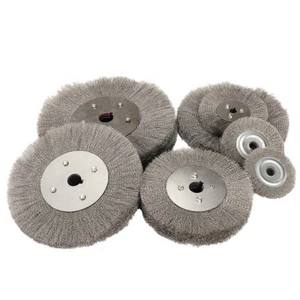 Cepillo de rueda de alambre confiable de acero inoxidable de 0,15 mm de 3 ~ 12"" para removedor de óxido de metal - Imagen 1 de 18