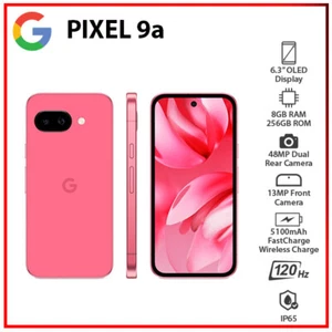 Google Pixel 9a 5G 8GB+256GB PEONY Unlocked Dual SIM Android Cell Phone - Picture 1 of 7