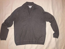 John W Nordstrom 100% Cashmere Quarter Zip Sweater, XL, Some Defects