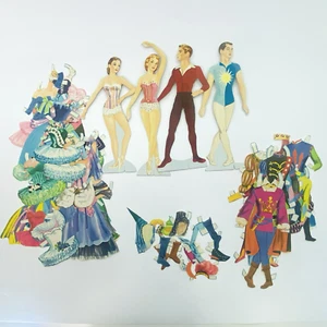 Vintage Ballet Paper Dolls Male Female Dancers Set w/ Outfits Costumes Nostalgic - Picture 1 of 10