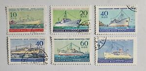 Russia, VINTAGE, 1959, Russian Ships, Scott #2181-86, 6 Used, FREE SHIPPING