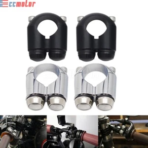 Pair 7/8" or 1" Motorcycle Handlebar Horn Switch Momentary / Self Latch Button - Picture 1 of 20