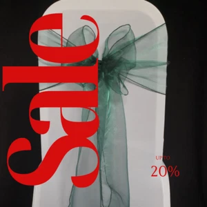 ORGANZA - HUNTER - Chair Sashes Bows for Wedding Reception Event Banquets Chair - Picture 1 of 2