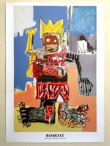 JEAN MICHEL BASQUIAT RARE LITHOGRAPH PRINT LRG POP ART EXHBT POSTER "CROWN" 1982 - Picture 1 of 11
