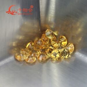 Natural yellow loose citrine stone crystal stone round shape good cut