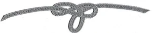8.5" Metallic Silver Scroll Knot Crest Trim embroidery Patch - Picture 1 of 1