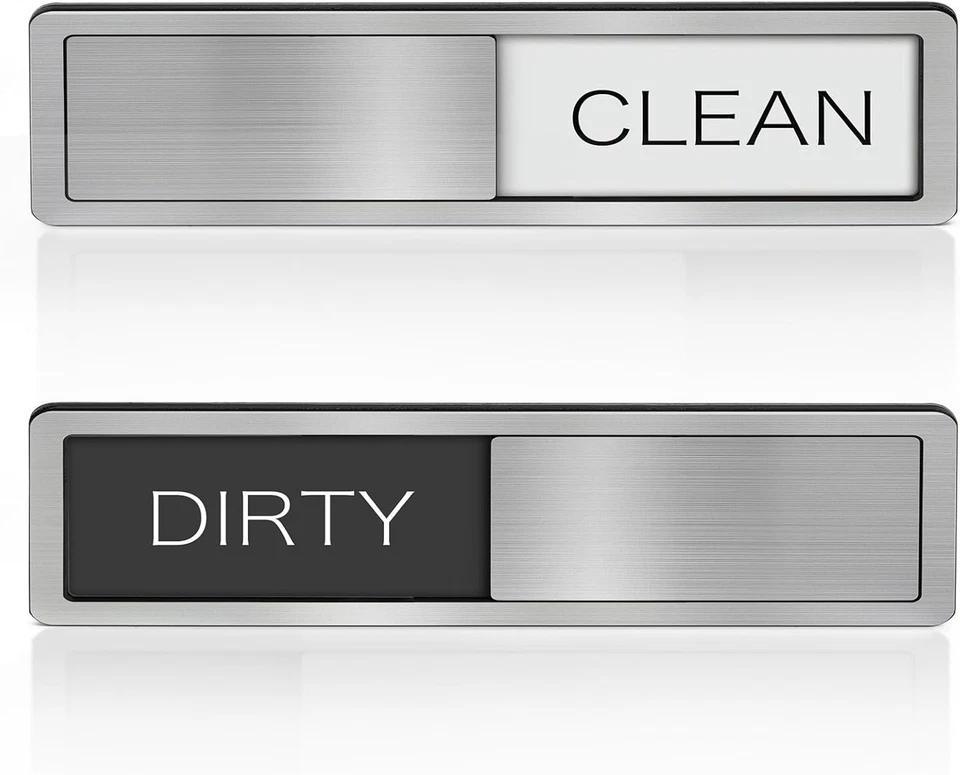 Dishwasher Magnet Clean Dirty Sign Non-Scratching Strong Magnet or 3M Adhesive