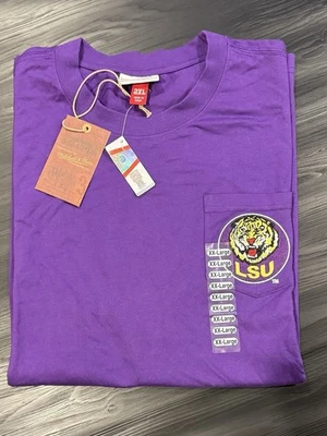 NWT LSU Tigers Short Sleeve Pocket T-Shirt Purple Size XXL  Louisiana State Univ - Изображение 1 из 4