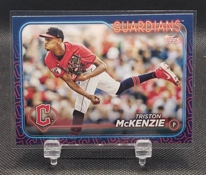 2024 Topps Triston McKenzie #449 Team Color Border Variation Guardians Logo SP - Picture 1 of 3