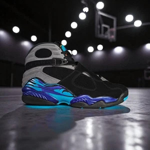 NUEVO Nike Air Jordan 8 Retro Aqua 2025 Talla 11 Para hombres 305381-006 Negro/Concord - Imagen 1 de 10