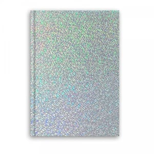Holographic A5 Notebook | Gold or Silver Cover | 50 Sheets, 100 Pages | Planning - Picture 1 of 2