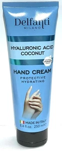Delfanti Milano Hyaluronsäure Kokosnuss Handcreme 8,4 flüssige Unzen feuchtigkeitsspendend - Bild 1 von 3