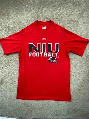 Northern Illinois University Shirt Mens Medium Red Crew Neck  NIU Huskies Adult Cover