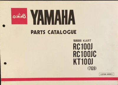 Libro de piezas originales Yamaha RC100J KT100J GO KART. 1983 Foto 1 de 2