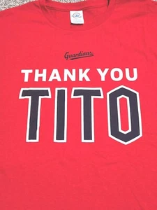 Cleveland Guardians SGA "Thank You Tito" Francona T-Shirt Mens Size XL - Picture 1 of 5