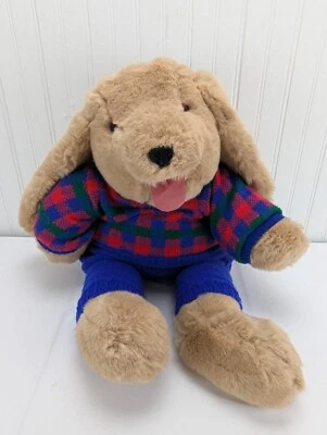 Vintage Commonwealth Large Brown Puppy Dog Plush 26" Stuffed Animal 1990 - Image 1 of 4