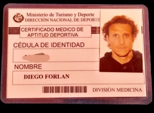 A real rarity, Diego Forlán's medical certificate sports fitness !!!! - Picture 1 of 2