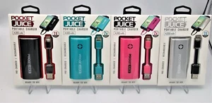 2 Pack Tzumi Pocket Juice 4000 mAh 5V Safe Fast Mini Portable USB Charger QC - Picture 1 of 9