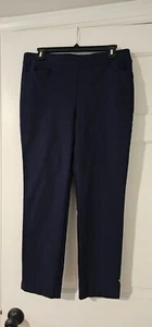 Chicos Women Bridgette Ankle Blue Pull on Dress Pant Size 1 - Picture 1 of 4