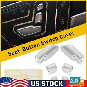 Chrome Door seat Adjust Button Switch Cover Trim for Mercedes-BenzClass W212