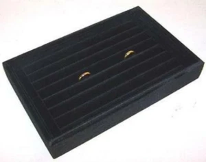 2 new BLACK COLOR SMALL RING TRAY DISPLAY BOX counter store boxes rings displays - Picture 1 of 1