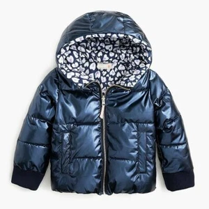 CREWCUTS Girls' reversible metallic puffer jacket with eco-friendly PrimaLoft 8 - Picture 1 of 4
