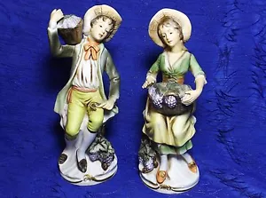 Coppia statuine porcellana collezione uva homco - Foto 1 di 10