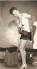 Org Vintage 1940S-50S Nude Sepia Rp- Brunette Glamour Lady- Slips Off Panties