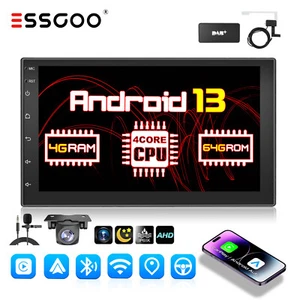 7" DAB+ 2 DIN Carplay Autoradio Android 13 Auto 4+64G GPS NAV Wifi RDS + KAM MIK - Bild 1 von 13