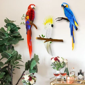 3x Parrot Paper Lanterns Comb Children Birthday Wedding Party Hanging Decoration - Picture 1 of 6