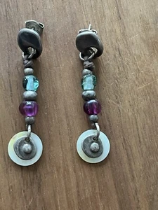 Ohrringe UNO De 50 Silber Stecker Hängend - Bild 1 von 4