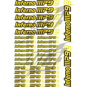 NEUF Sticker adesivi decal Kyosho Inferno MP9E giallo - Picture 1 of 1