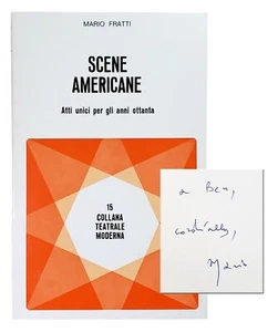 Mario Fratti SIGNED American Scenes, One Act Plays for the 1980s, theater, drama - Picture 1 of 6