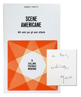 Mario Fratti SIGNED American Scenes, One Act Plays for the 1980s, theater, drama - Image 1 of 4