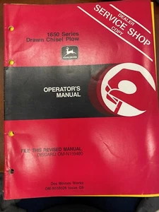John Deere Owners Manual 1650 Series Drawn Chisel Plow #OMN159526 - Picture 1 of 1