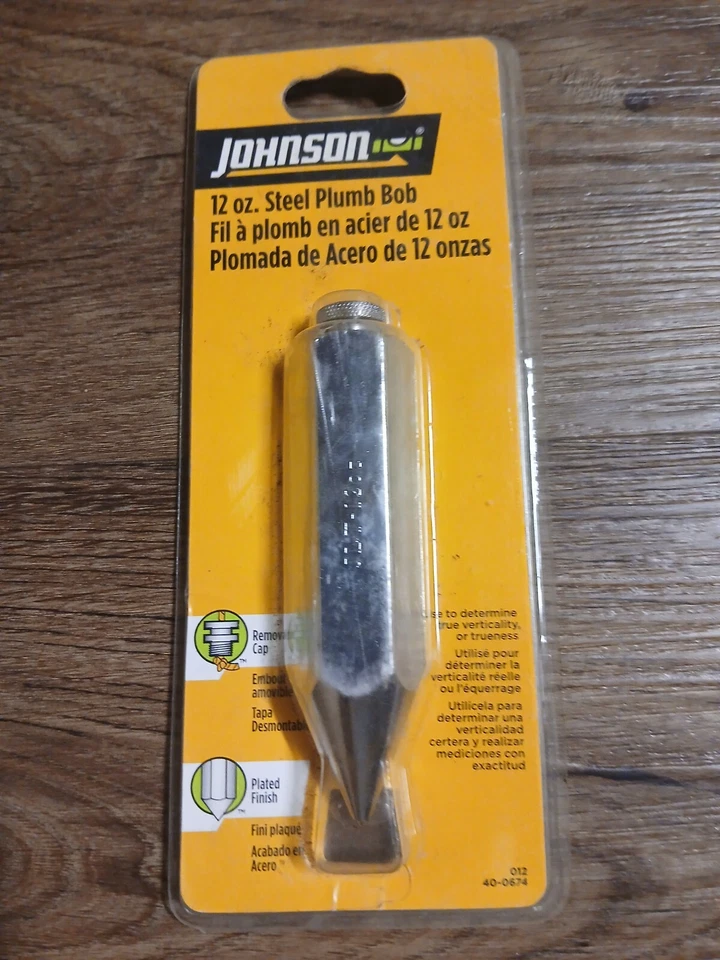 Johnson 12 oz Steel Plumb Bob - Image 1 of 2