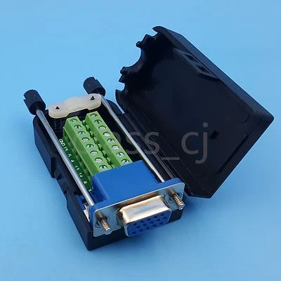 DB15 VGA hembra 3 filas 15 pines enchufe terminales de ruptura tipo tornillo conector hágalo usted mismo Foto 1 de 4