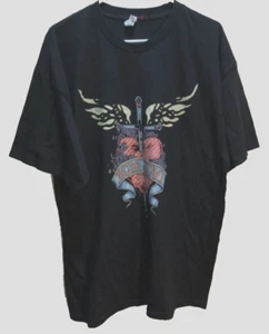 T-Shirt Bon Jovi Band Daggar Herz Konzert Alstyle Musik Rock Roll schwarz XL - Bild 1 von 2