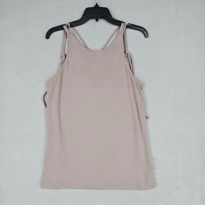 Express Top Womens S Taupe/Mauve Strappy Modal Blend Classic Elegant Casual Chic - Image 1 of 4