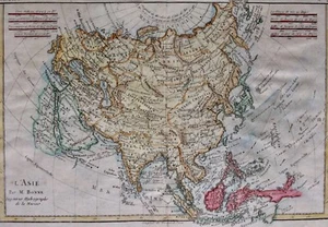 ASIE & INDONÉSIE - M. BONNE INGÉNIEUR HYDROGRAPHE DE LA MARINE - AQUARELLÉE 1780 - Imagen 1 de 6