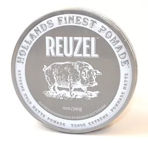 Reuzel Grey Extreme Hold Matte Pomade, 12 oz (340g) Can *New* REU047 - Picture 1 of 3
