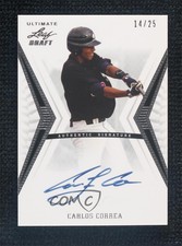 2012 Leaf Ultimate Draft Silver /25 Carlos Correa #BA-CC1 Auto