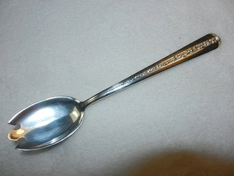 RARE! ONE TOWLE RAMBLER ROSE ICE CREAM FORK SPOON NO MONO STERLING, PAT 1937 Cover
