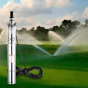 Deep Well Pump Submersible Pump 1HP 3.5" 16GPM Stainless Steel Water Pump 110V - Picture 1 of 11